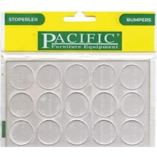 Mikasso 15 Adet 22MM Şeffaf Silikon Kaydırmaz Cam Masa Altlığı & Ses Stoperi Bej