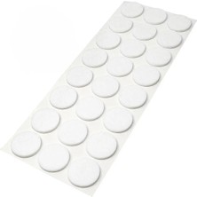 Mikasso Yapışkanlı Parke Zemin Koruyucu Kaydırmaz Keçe Masa Sandalye Ayak Keçesi 20MM (50 Adet) Beyaz