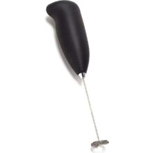 Mikasso Siyah Metal Pilli Mini Mixer Çırpıcı Kahve ve Süt Köpürtücü Metal