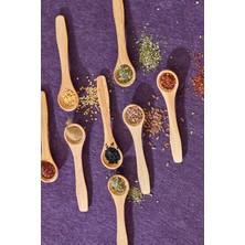 Mikasso 6 Adet Ahşap Baharat Kaşığı (7 Cm) Tahta Kaşık Bal Reçel Ölçü Mama Kaşığı Ahşap Kahverengi