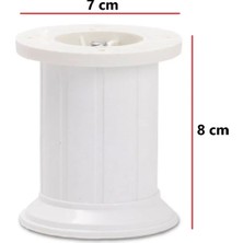 Mikasso 8 cm Beyaz Ayarlanabilir Jumbo Ayak Tv Ünitesi, Koltuk, Dolap Ayağı, Mobilya Yükseltici Beyaz