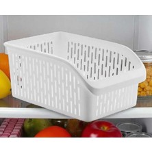 Mikasso Beyaz Plastik Çok Amaçlı Organizer Sepet – Delikli Tasarım, Mutfak & Banyo Düzenleyici Plastik