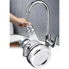 Mikasso Oynar Başlıklı Musluk Başlığı Kireç Önleyici Su Tasarruflu Başlık Musluk Uzatıcı Aparat Gri