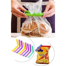 Mikasso Pratik 6lı Poşet Kapatıcı Klips Ambalaj ve Torba Kapatma Aparatı Poşet Klipsi Belirtilmemiş