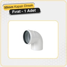 Mikasso Fırat Pvc 50'lik Kapalı Dirsek Pimaş Atık Su Borusu Dönüş Parçası