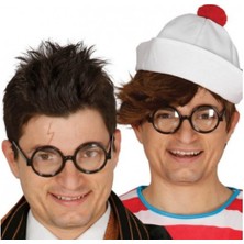 Ett Siyah Çerçeveli Numarasız Camlı Öğrenci Şaka Gözlüğü 1 Adet