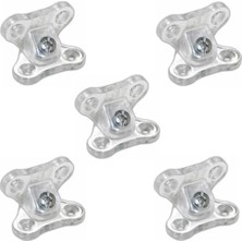 Mikasso Açılı T Bağlantı Çektirme Şeffaf Plastik Köşe Birleştirme Kelebek Bağlantı (5 Adet) Kahverengi