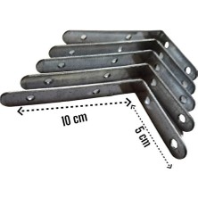 Mikasso Dolap Sabitlemek Için 5 Adet 10 cm Dolap Sabitleme Aparatı (Vida ve Dübel Dahil Değil) Beyaz