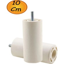 Mikasso Bro Mobilya Kanepe Koltuk Baza Yükseltme Yükseltici M8 Civatalı Destek Ayağı Ayakları Beyaz 10CM. B