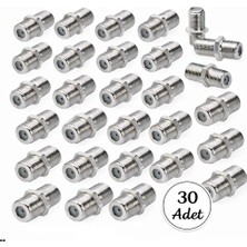 ConiGitar 30 Adet F Ara Konnektör Anten Kablolarını Birleştirir Ek Yapar Dişi-Dişi Kablo Birleştirici