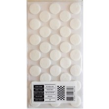 Mikasso Pacıfıc Yapışkanlı Keçe - Zemin Koruyucu - 24 mm Beyaz Gri