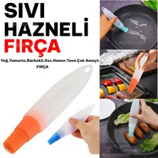 Mikasso Hazneli Yağ,yumurta,barbekü,sos,hamur,tava Çok Amaçlı Isıya Dayanıklı Silikon Fırça Yağdanlık Çok Re