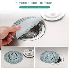 Mikasso Silikon Lavabo ve Küvet Tıkacı Yuvarlak Süzgeç Banyo Tıpa Banyo Süzgeç Beyaz Renk 1 Adet M-140 Silik