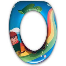 Gurex Çocuk Klozet Kapağı, Desenli, Yumuşak, Hijyenik, Yüksek Yoğunluklu Sünger ve Suni Deri