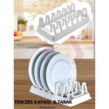 Mikasso Tencere Kapağı & Tabak Düzenleyici, Dolap Çekmece Içi Düzenleyici Aparat Beyaz, KP-166 Plastik 40 x