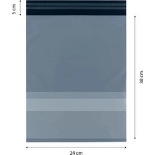 Mikasso 24X30 5 Cepli Kargo Poşeti (100 Adet) Gri 24 x 30 x 4
