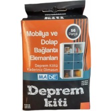 Mikasso Deprem Kiti Mobilya Dolap Sabitleme Set 56 Pr