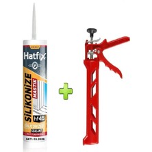 Mikasso Strafor Duvar Paneli Duvar Çıtası Yapıştırıcı Boyanabilir Silikonize Mastik Beyaz + Silikon Tabanca