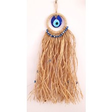 Ett Cam Nazar Boncuklu Rafyalı Mini Duvar Süsü