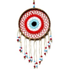 Ett Kırmızı Motifli Renkli Boncuklu El Yapımı Duvar Süsü