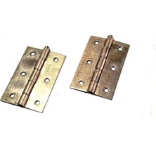 Mikasso Yaprak Sabit Sac Menteşe 4,7cm x 7cm (2ADET) + Ahşap Vidası Sarı