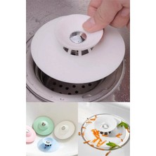 Mikasso Mutfak ve Banyo Için Lavabo ve Küvet Tıkacı Süzgeci Pratik ve Esnek Tasarımlı Hijyenik Süzgeç Beyaz