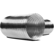 Mikasso Alüminyum Telli Şofben Aspiratör Davlumbaz Borusu 120 mm 2 mt