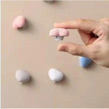 Mikasso 4 Adet-Beyaz.mavi.pembe.griantrasit.dugme Klips Plastik 35 x 35 Çok Renkli