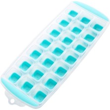 Mikasso Materazzi 21 Bölmeli Silikon Tabanlı Ergonomik Dondurma Kalıbı Küp Buz Saklama Kabı Sunumluk Silikon