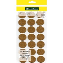 Mikasso 30MM Yapışkanlı Keçe Mobilya Masa Sandalye Parke Zemin Koruyu Kaydırmaz Keçe(21 Li Paket) Kahverengi