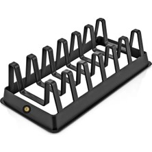 Mikasso Tencere Kapağı Organizeri 6 Bölmeli Tencere Kapak Tabak Düzenleyici Organizer Rafı Dolap Içi Q90 Pl