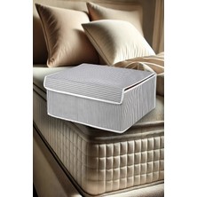 Mikasso 1 Adet Kapaklı Çok Amaçlı Baza Altı Kutu Hurç 50X40X19CM Tela 50 x 40 Gri Tr