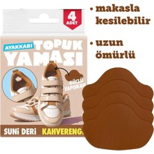 Mikasso Ayakkabı Topuk Yaması Ayakkabı Tamir Yaması Sunni Deri Kendinden Yapışkanlı-Kahverengi Kahverengi