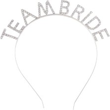 Ett Gümüş Kaplama Kristal Taşlı Team Bride Taç