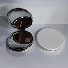 Ett Beyaz Yuvarlak Büyüteçli Cep Aynası