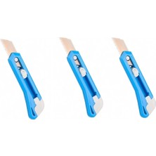 Mikasso 3 Adet Çelik Bıçaklı Mini Tekli Falçata Maket Bıçağı