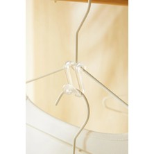 Mikasso 10'lu Şeffaf Akrilik Çok Amaçlı Askı Kancası Askı Aparatı 4x2.5x0.38 Plastik Şeffaf Cn