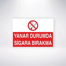 Mikasso Yanar Durumda Sigara Bırakma 21X35 Arkası Arkası Yapışkanlı Sticker