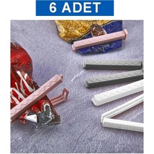 Mikasso 6 Adet Paket Poşet Mandalı Klipsi - Paket Poşet Mandalı Klipsi 6 Adet 10 Tr