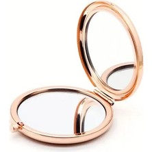 Ett Promosyon Yuvarlak Cep Aynası Rose Renk