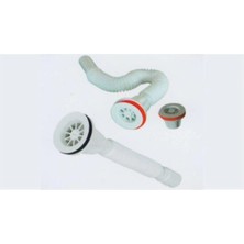 Mikasso Körüklü Plastik Vidalı Lavabo Gider Borusu HORTUM(65CM)