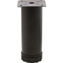 Mikasso Metal Ayakları 12 cm Ayarlanabilir Mobilya Kanepe Koltuk Baza Yükseltme Yükseltici Ayağı Siyah. Siya