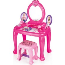 NessiWorld 1609 Ayaklı Makyaj Masası ve Sandalye Seti - Dolu