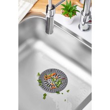 Mikasso Süzgeçli Silikon Lavabo ve Küvet Tıkacı Yuvarlak Lavabo Tıkacı Süzgeç Banyo Tıpa Banyo Süzgeç 1 Adet