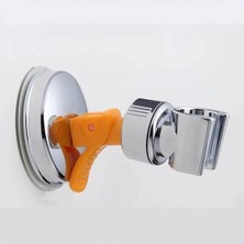 Mikasso Vakumlu Mafsal Duş Başlığı Aparatı Ayarlanabilir Sabitleyici Duvar Tutucu Vantuzlu Askı Turuncu Plas