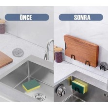 Mikasso Bulaşık Süngeri Tutacağı Evye Düzenleyici Telli Bulaşık Süngeri Tutucu Askı 1 Adet Metal Siyah Tr