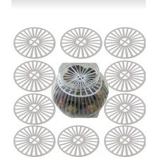 Mikasso 15 Adet Pet Bidon Zeytin Peynir Turşu Separatorü Plastik Beyaz