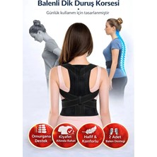 Figiza Balenli Dik Duruş Korsesi Ortopedik Unisex Kamburluk Önleyici Sırt Omuz Kifoz Skolyoz Sporcu Korsesi