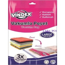 Mikasso Vakumlu Poşet L 2'li 50*70 cm Mika Beyaz