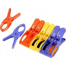 Mikasso 4lü Set Xl Büyük Mandal Plaj Havlusu Şezlong Sabitleyici Halı Asma Mandalı Havlu Tutucu Plastik Beya